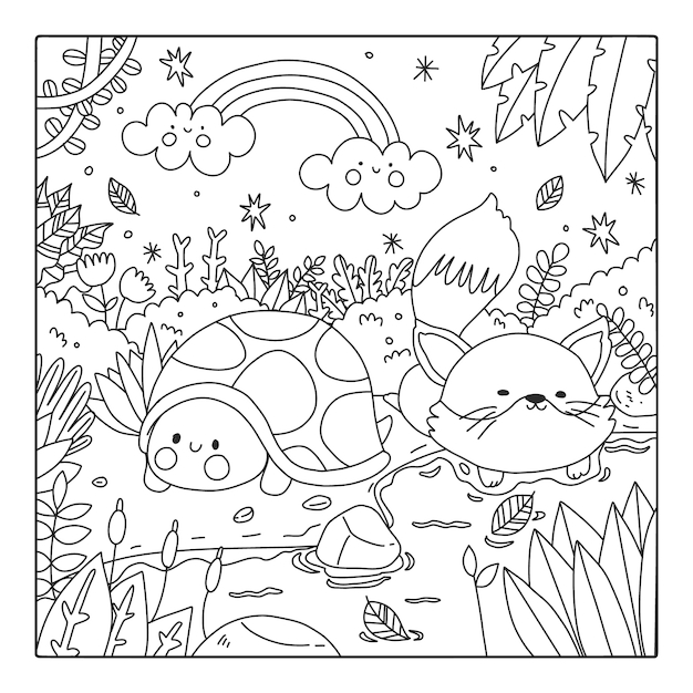printable coloring pages nature scenes