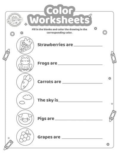 Free Printable Coloring Worksheets Kids Activities Blog