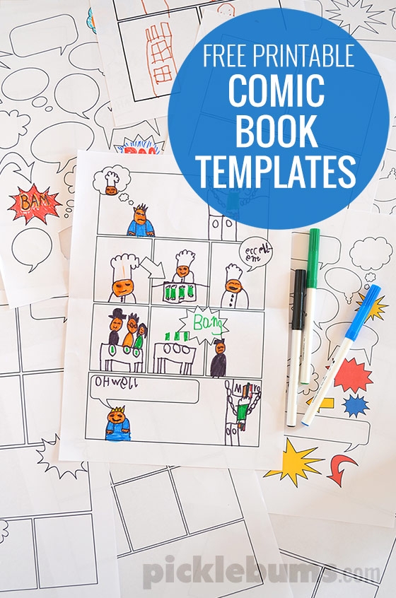 Free Printable Comic Book Templates Picklebums