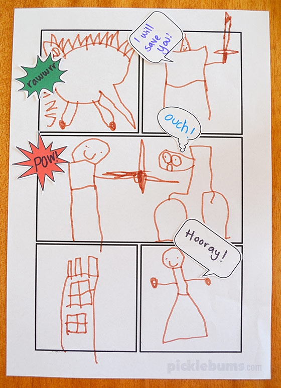 Free Printable Comic Book Templates Picklebums