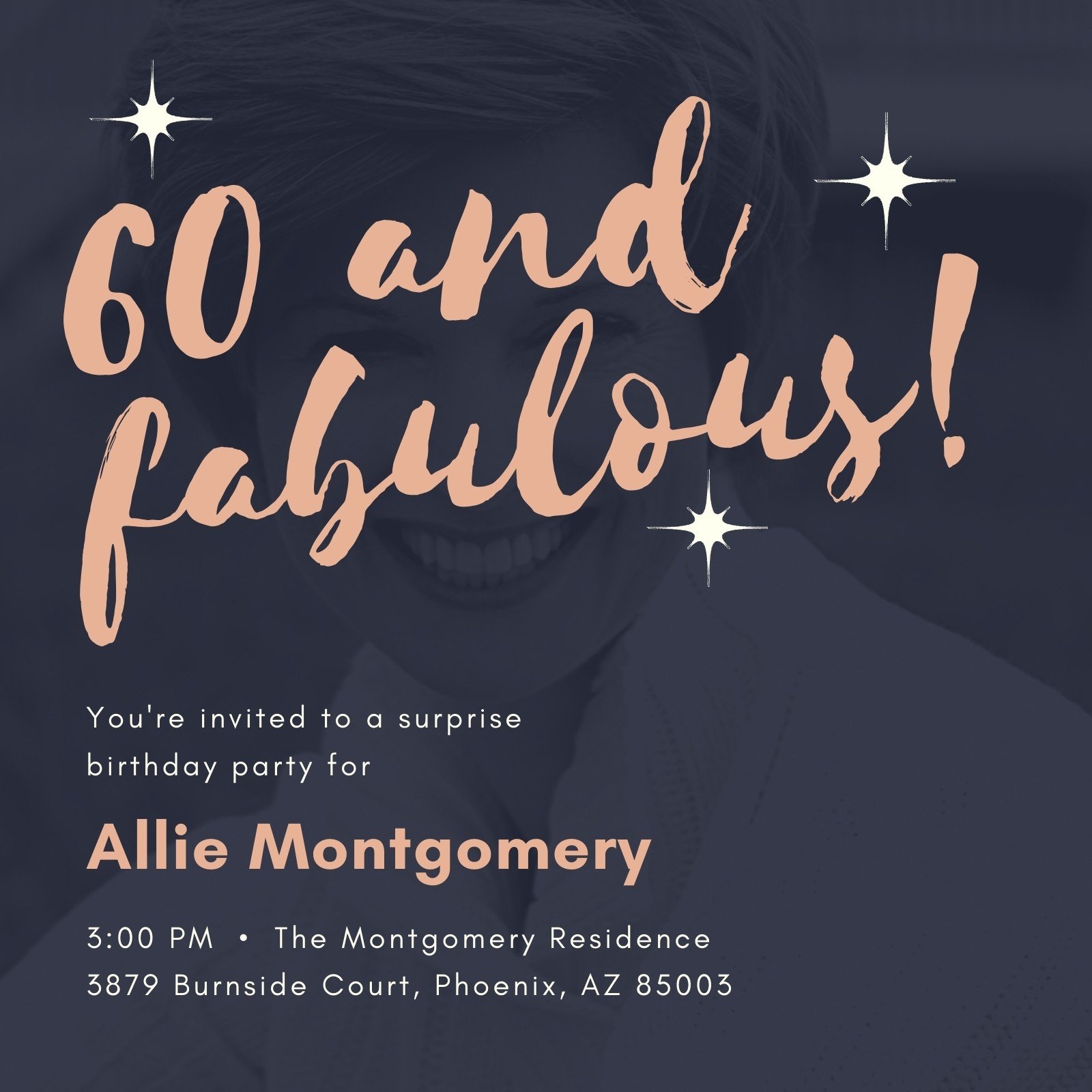 60th party invites templates