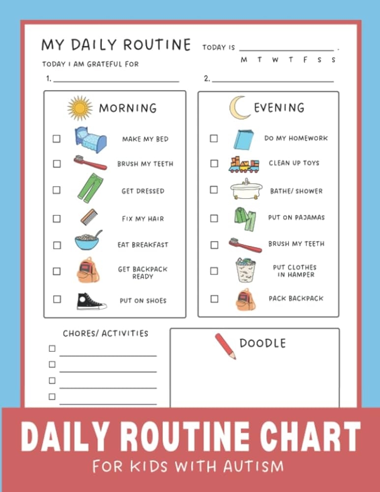 Free Printable Daily Schedule For Autistic Child Download Free