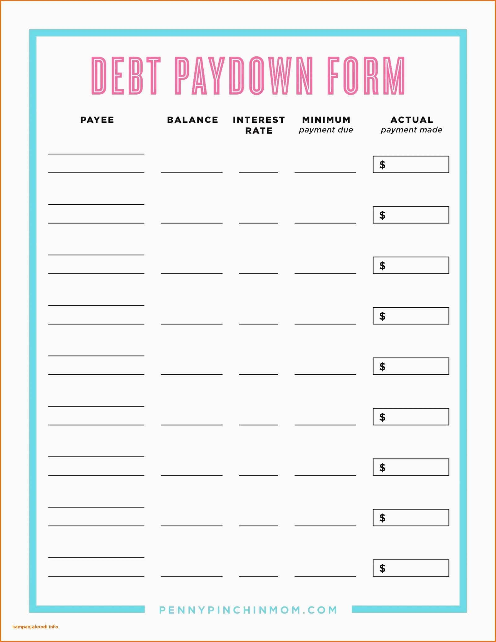 free printable debt payoff worksheet pdf