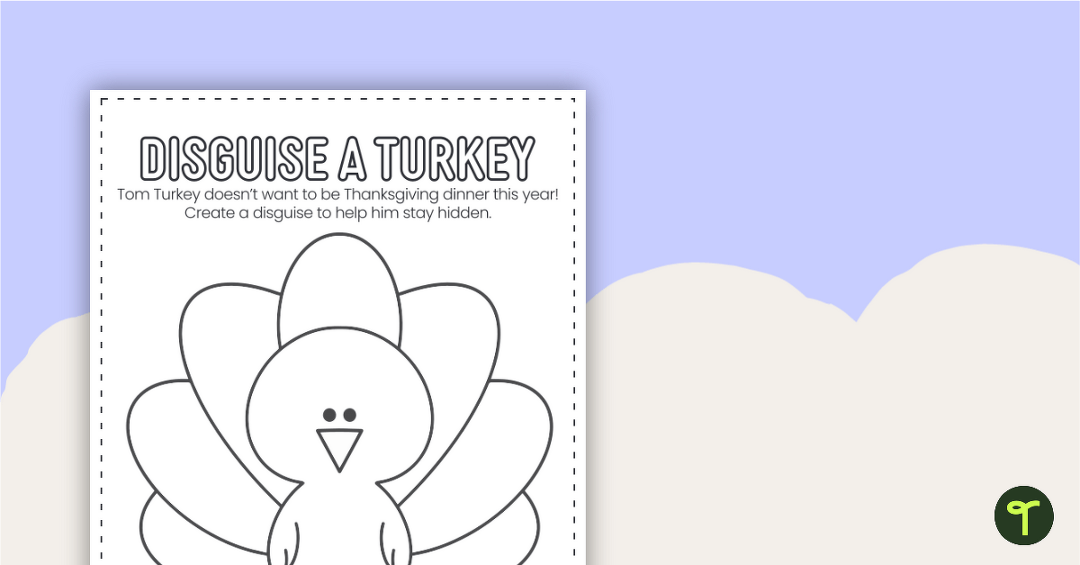 free printable disguise a turkey template