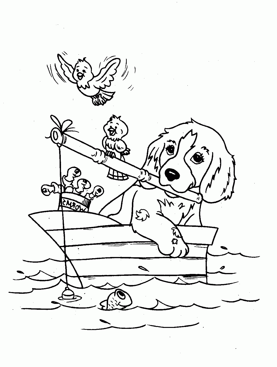 free coloring pages of a dog