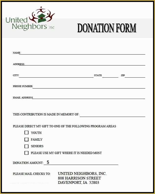 free printable donation receipt template
