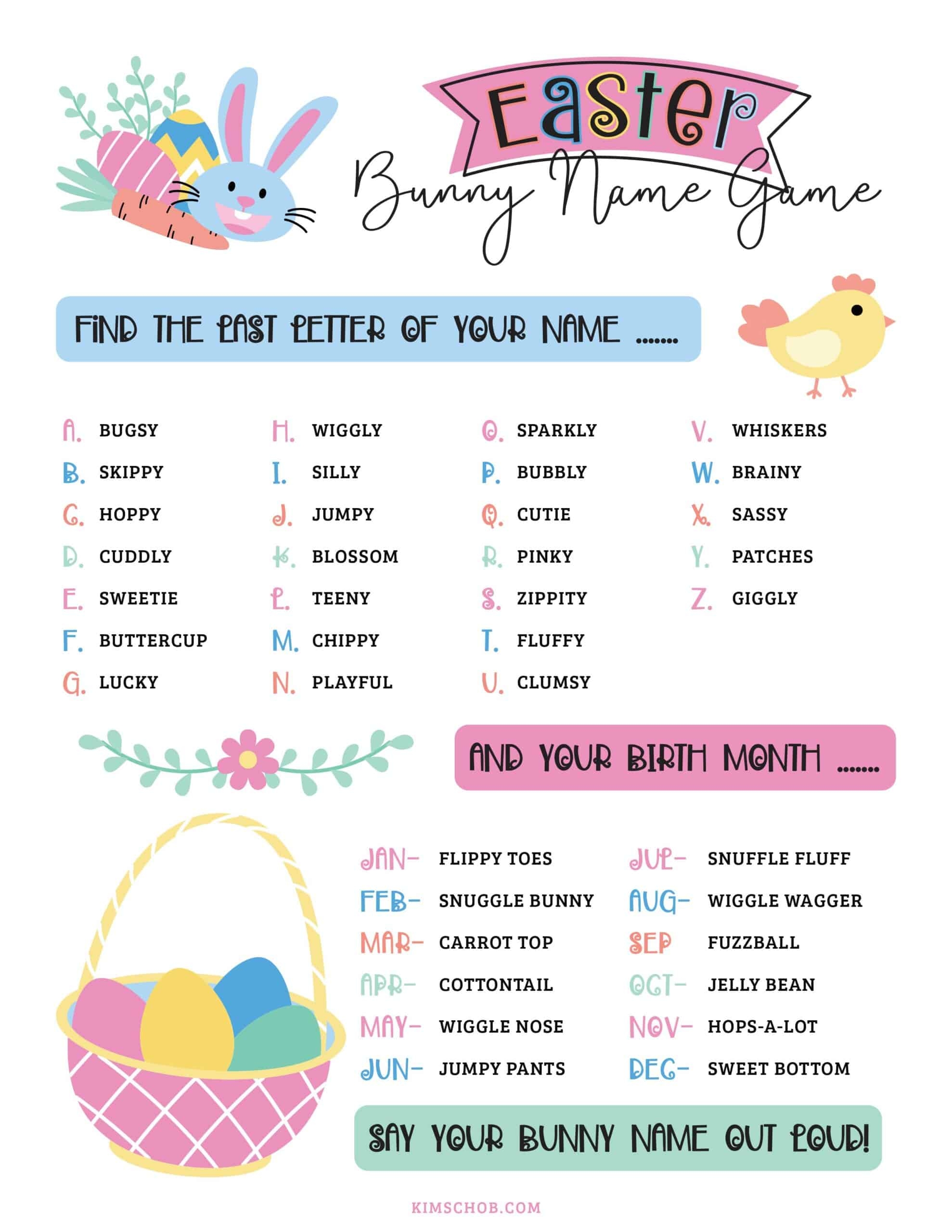 Free Printable Easter Basket Games For Kids California 59 OFF