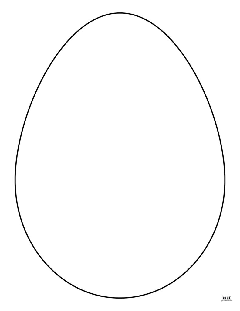free easter egg template printable