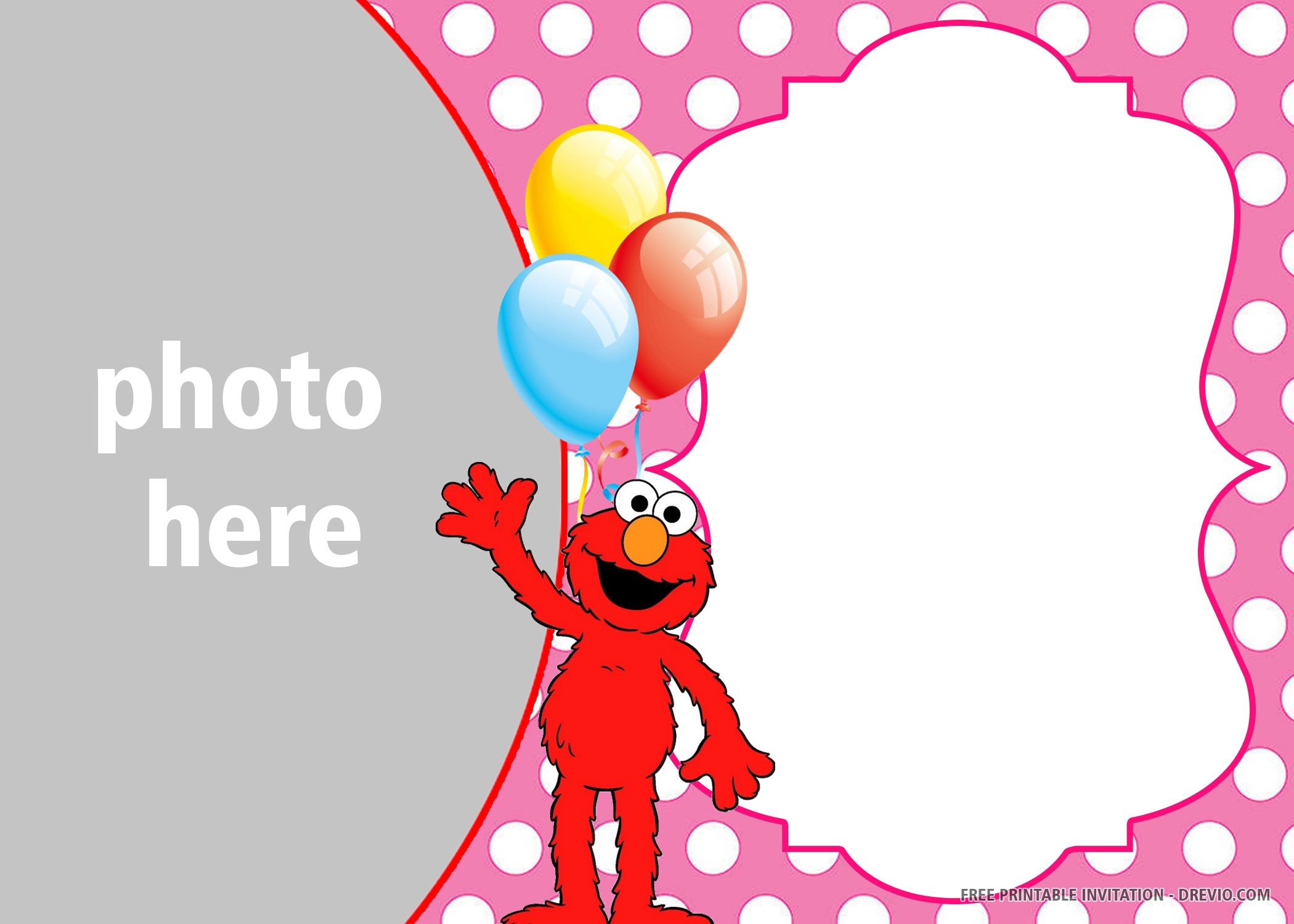 Free Printable Elmo Birthday Invitation Templates