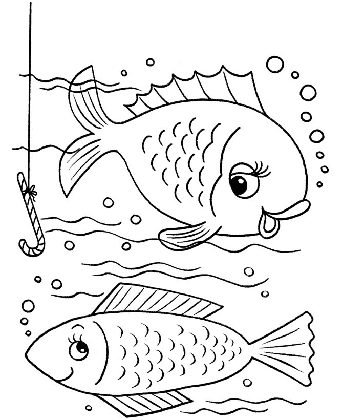 free coloring fish pages