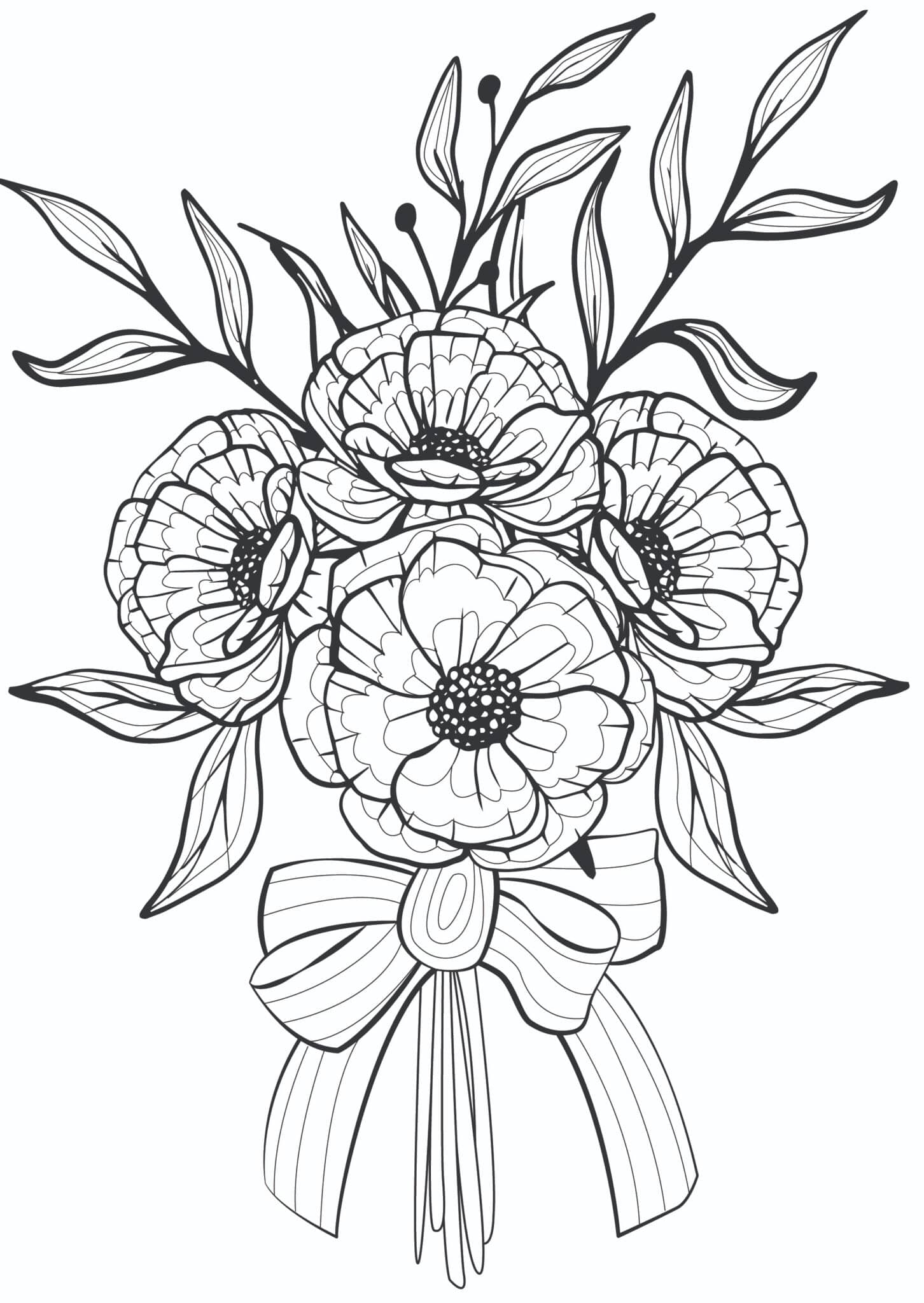 printable flower coloring pages free