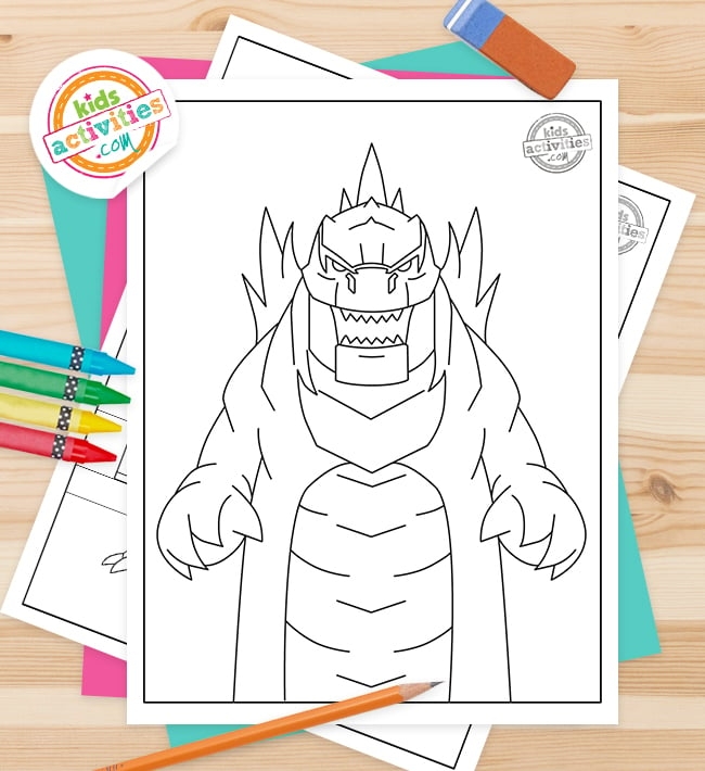 Free Printable Godzilla Coloring Pages Kids Activities Blog
