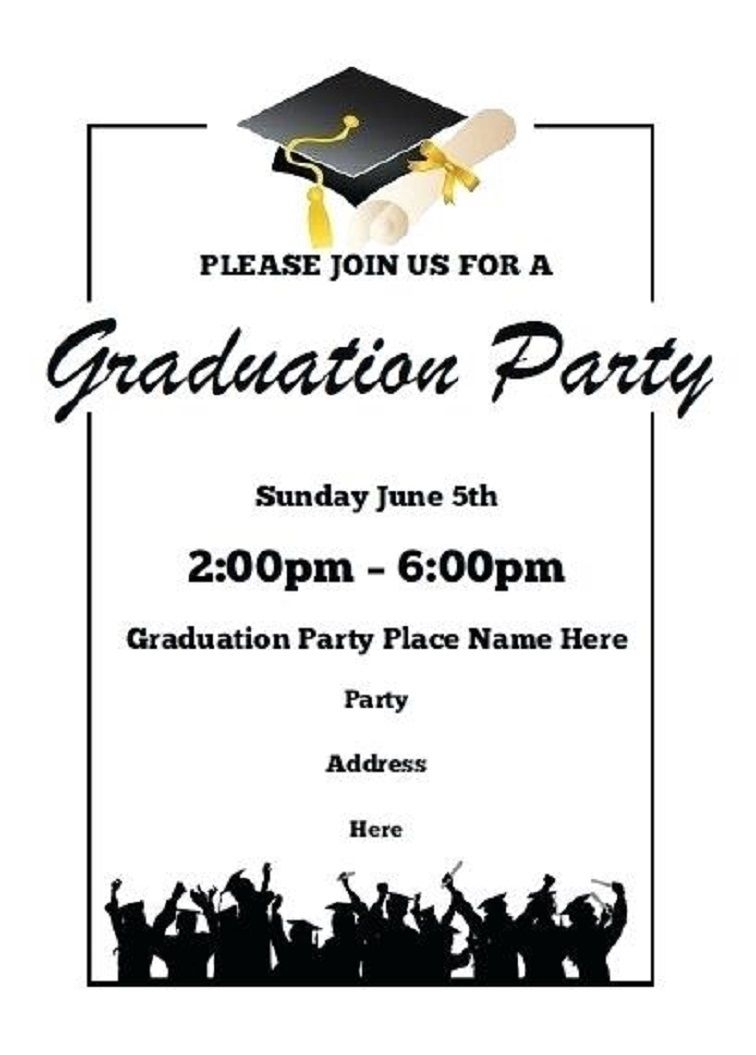 printable graduation invitation templates