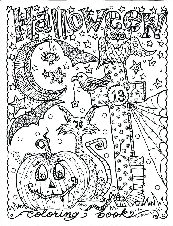 free printable halloween coloring pages for adults