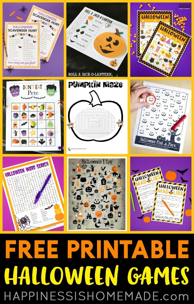 Free Printable Halloween Games For Kids Everyone Will Love These Ready