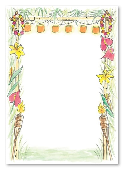 Free Printable Hawaiian Themed Invitation Template For Baby