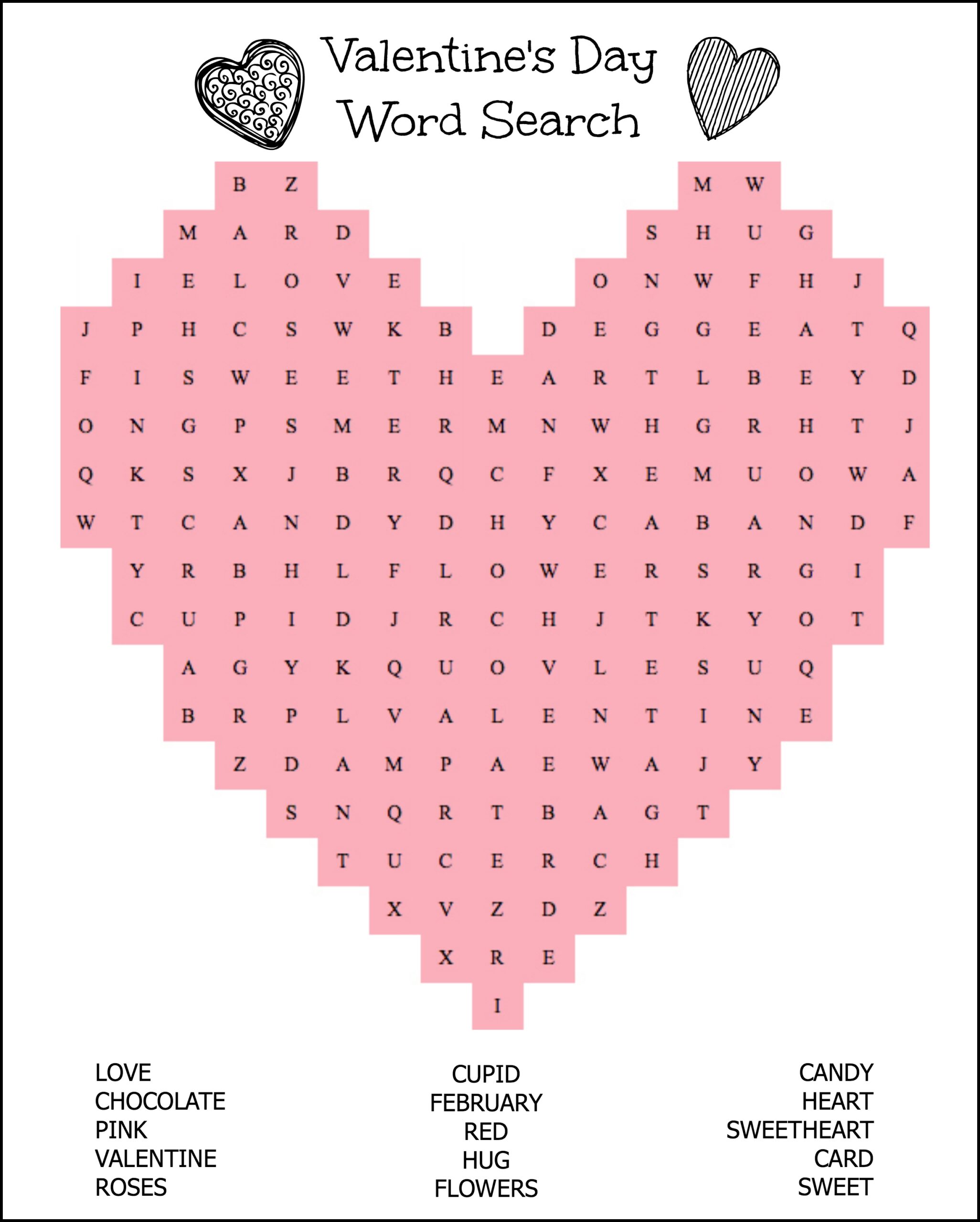 free printable valentine's day games for kids