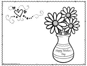 FREE Printable Homemade Mothers Day Cards To Color Pdf Worksheets Library