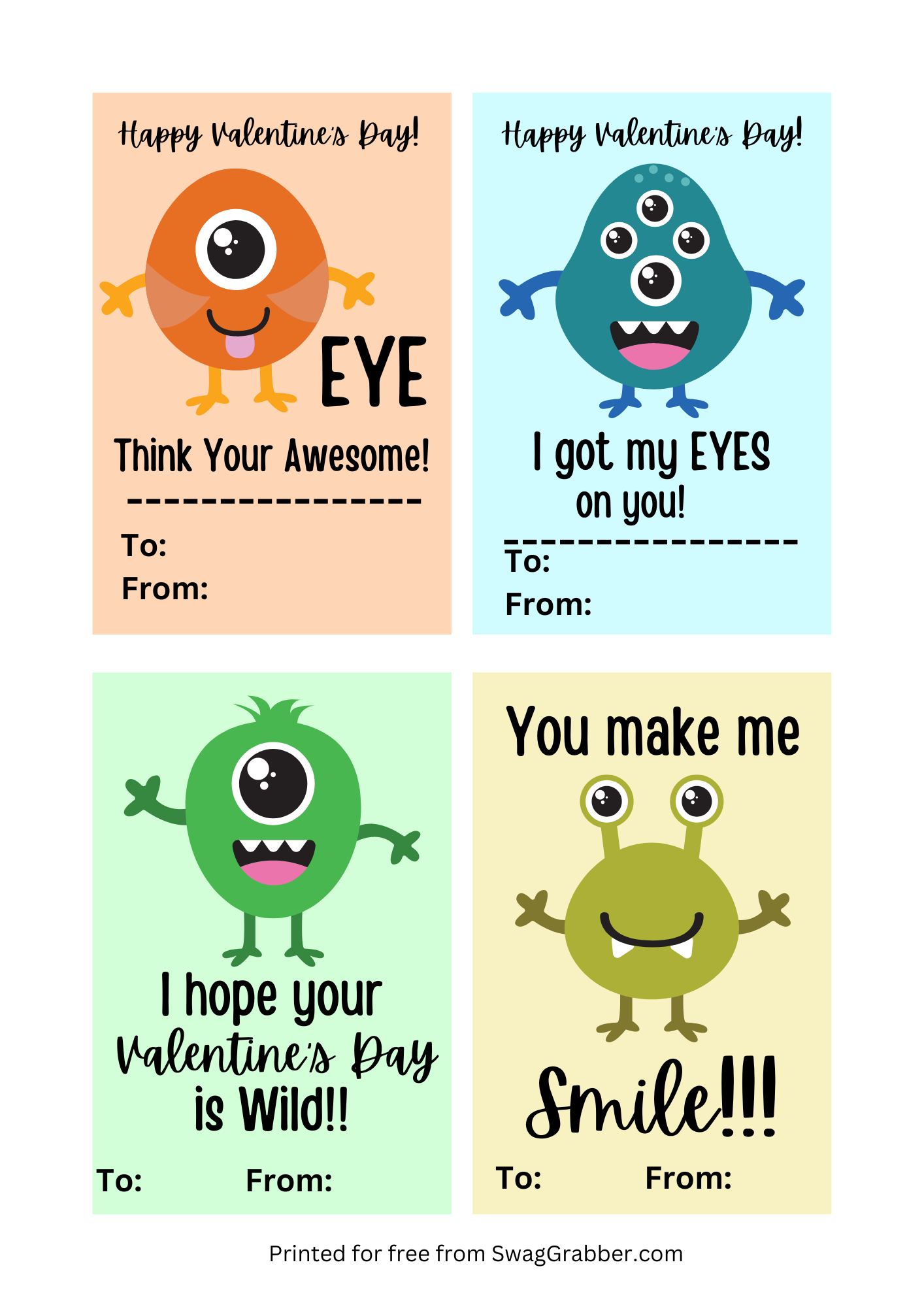 mother's day cards for kids printable