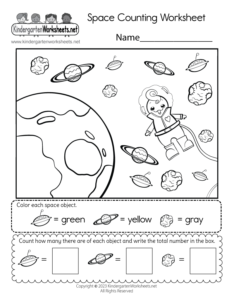 Free Printable Kindergarten Counting Worksheet