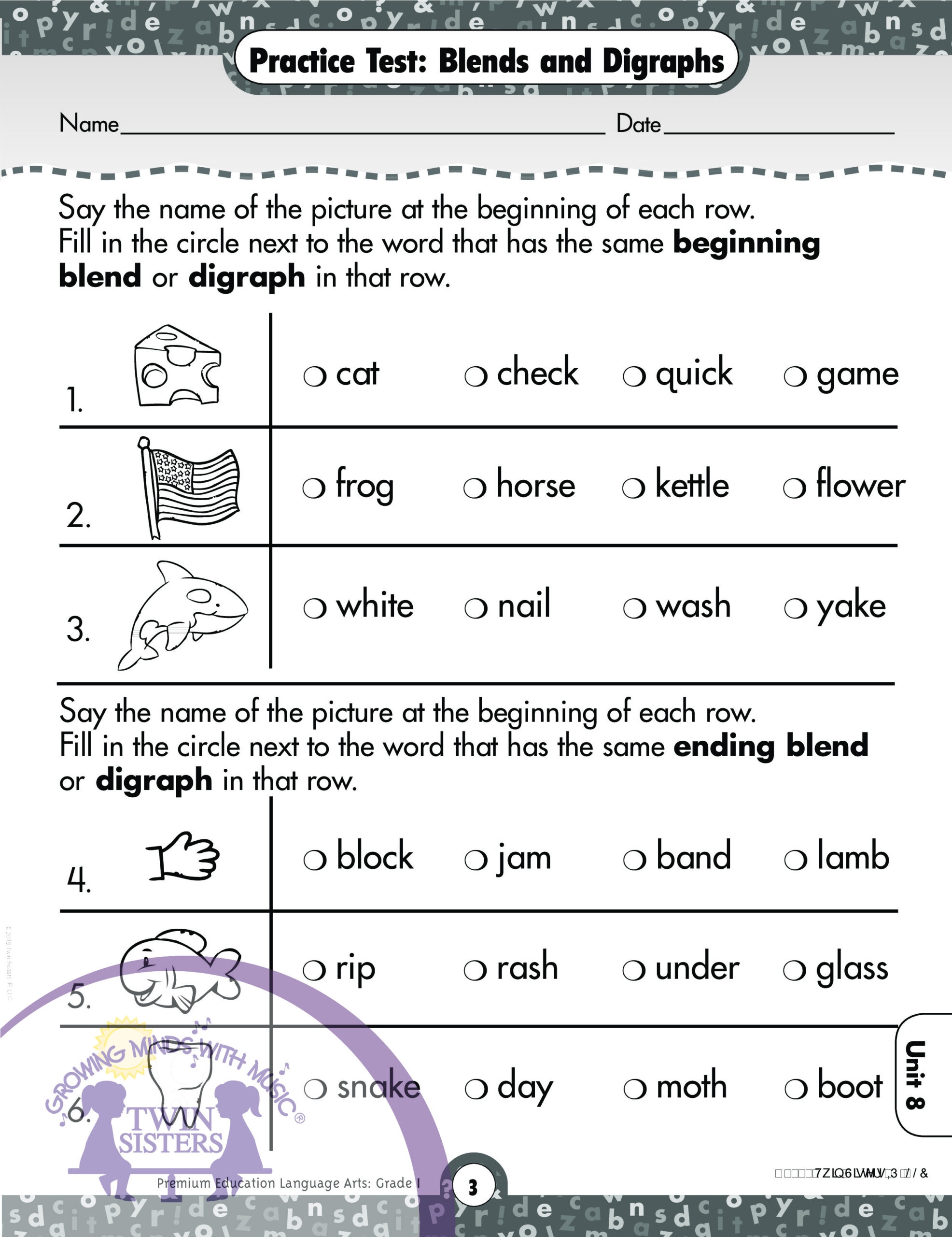 language arts worksheets for 1st graders