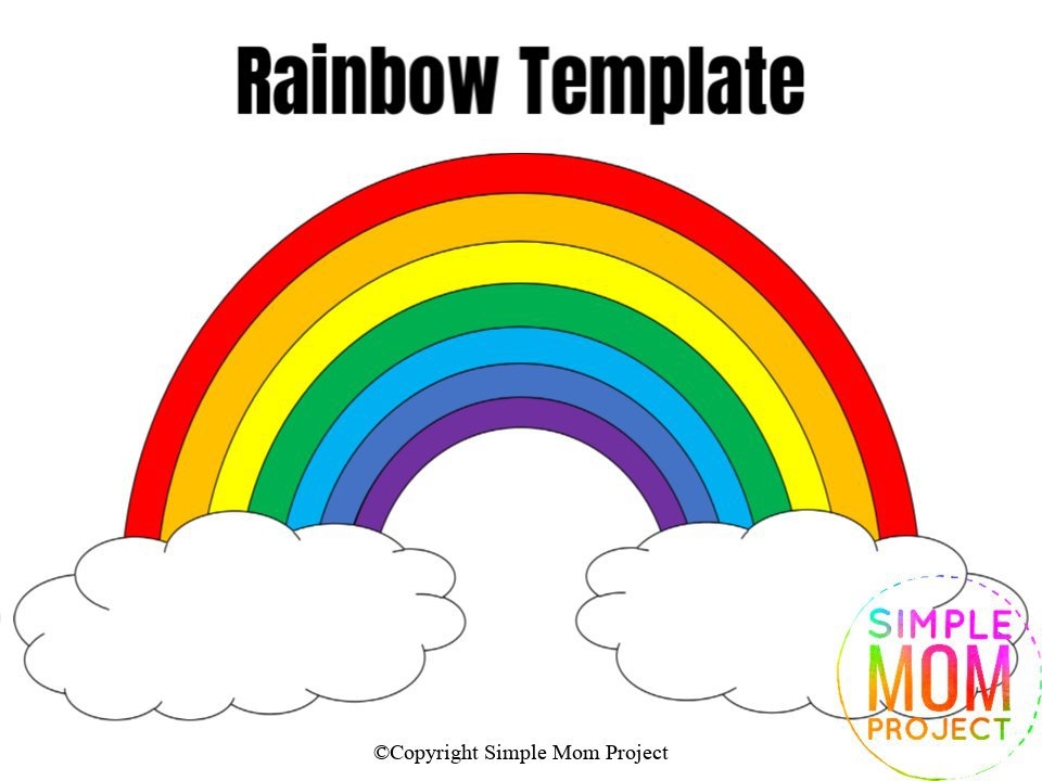 free rainbow template printable