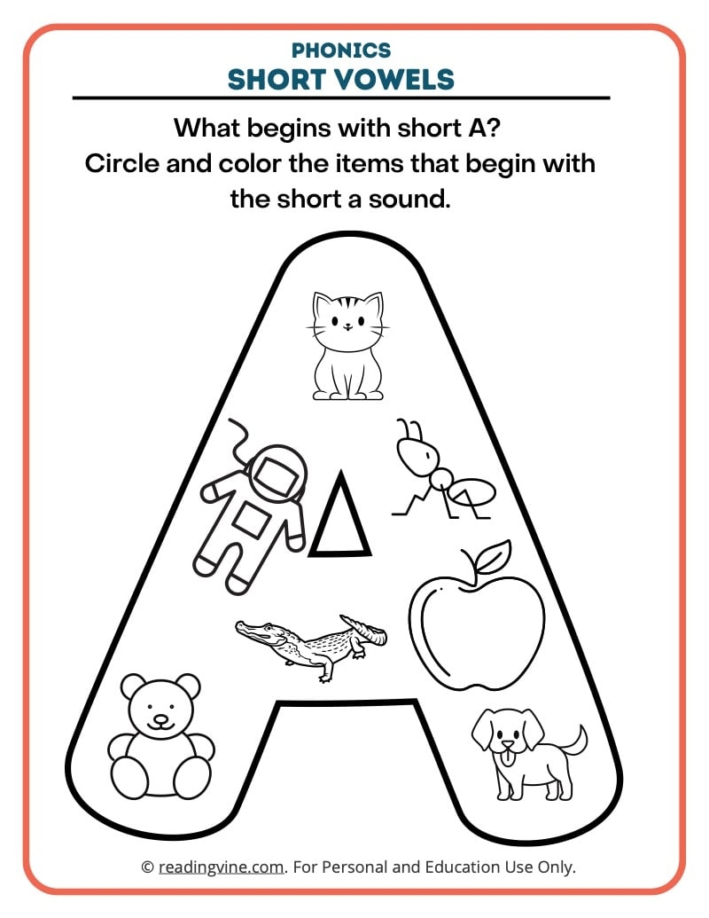 Free Printable Long And Short Vowels Worksheets For Grade 1