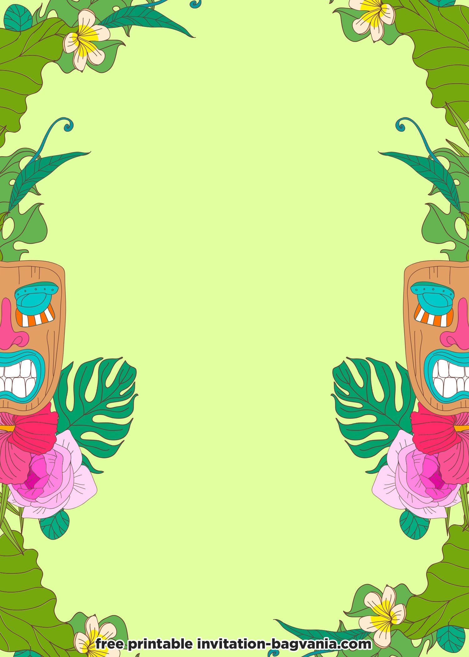 luau invitation template free