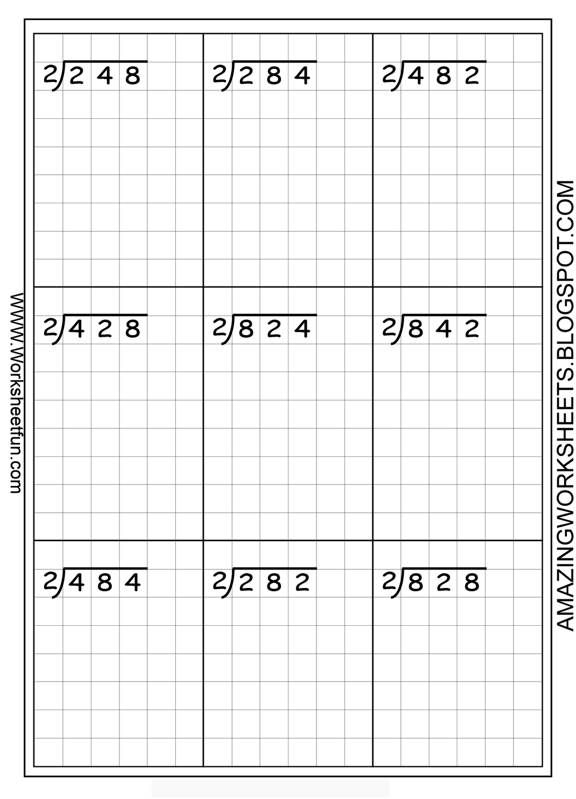 free math division worksheets