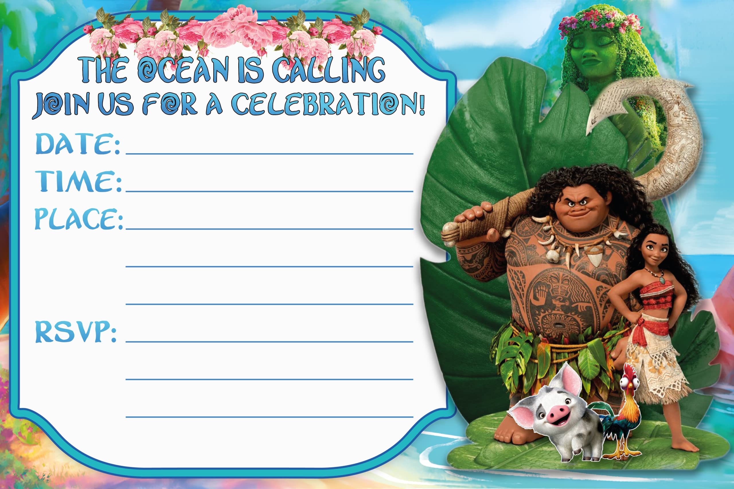 Free Printable Moana Birthday Invitation Template Moana 45 OFF
