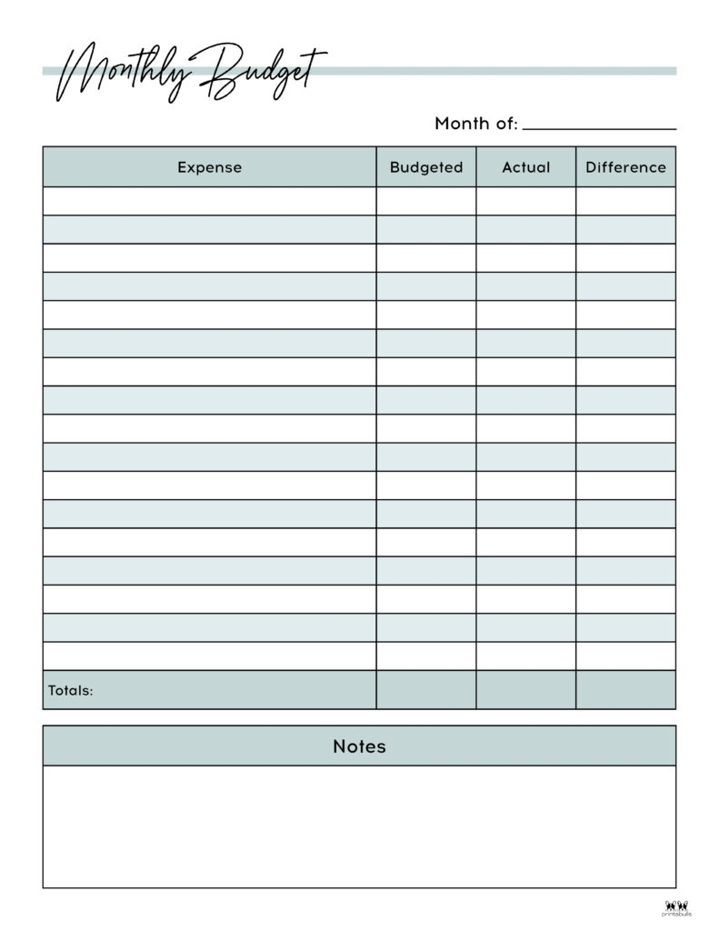 template printable free