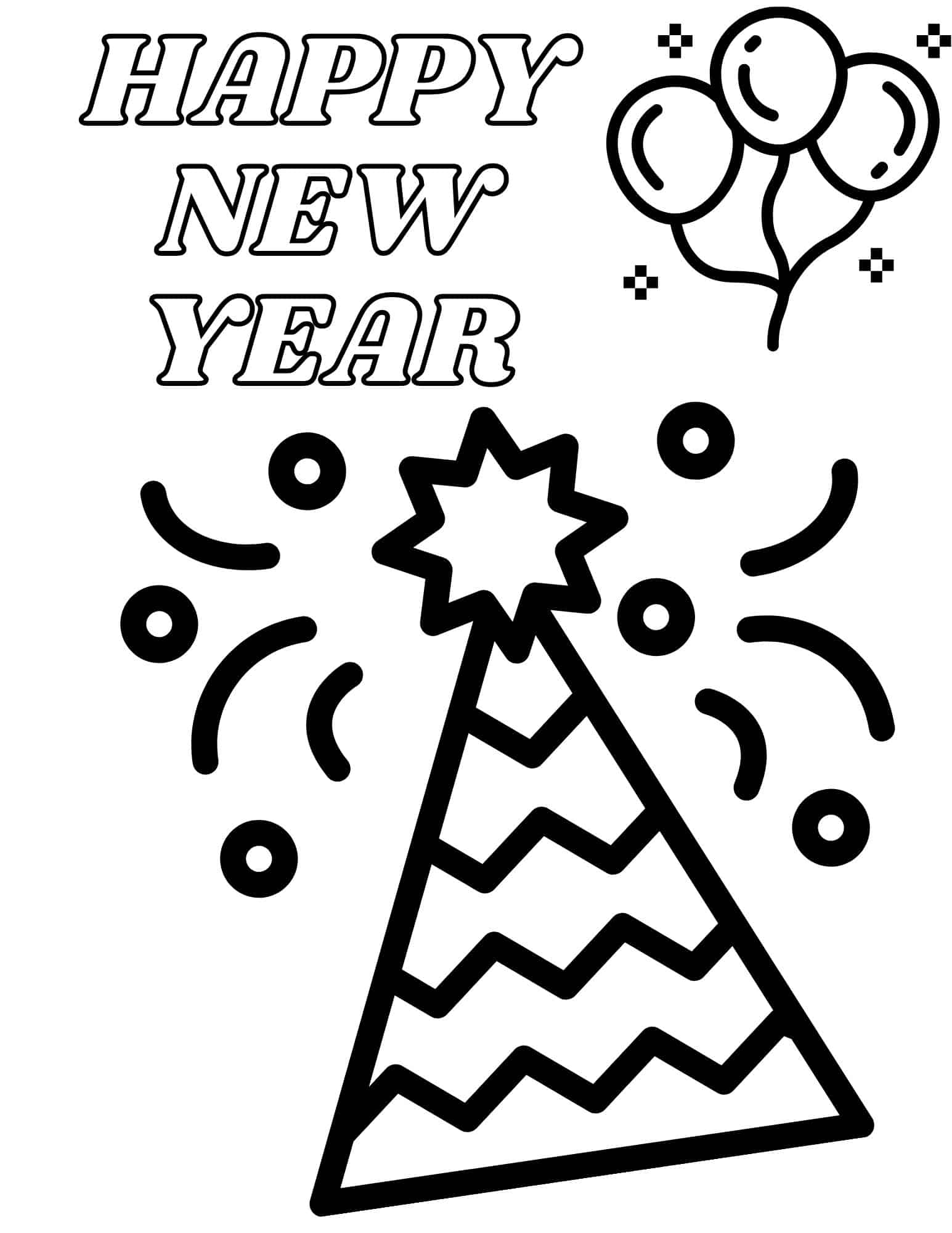 printable coloring pages new years