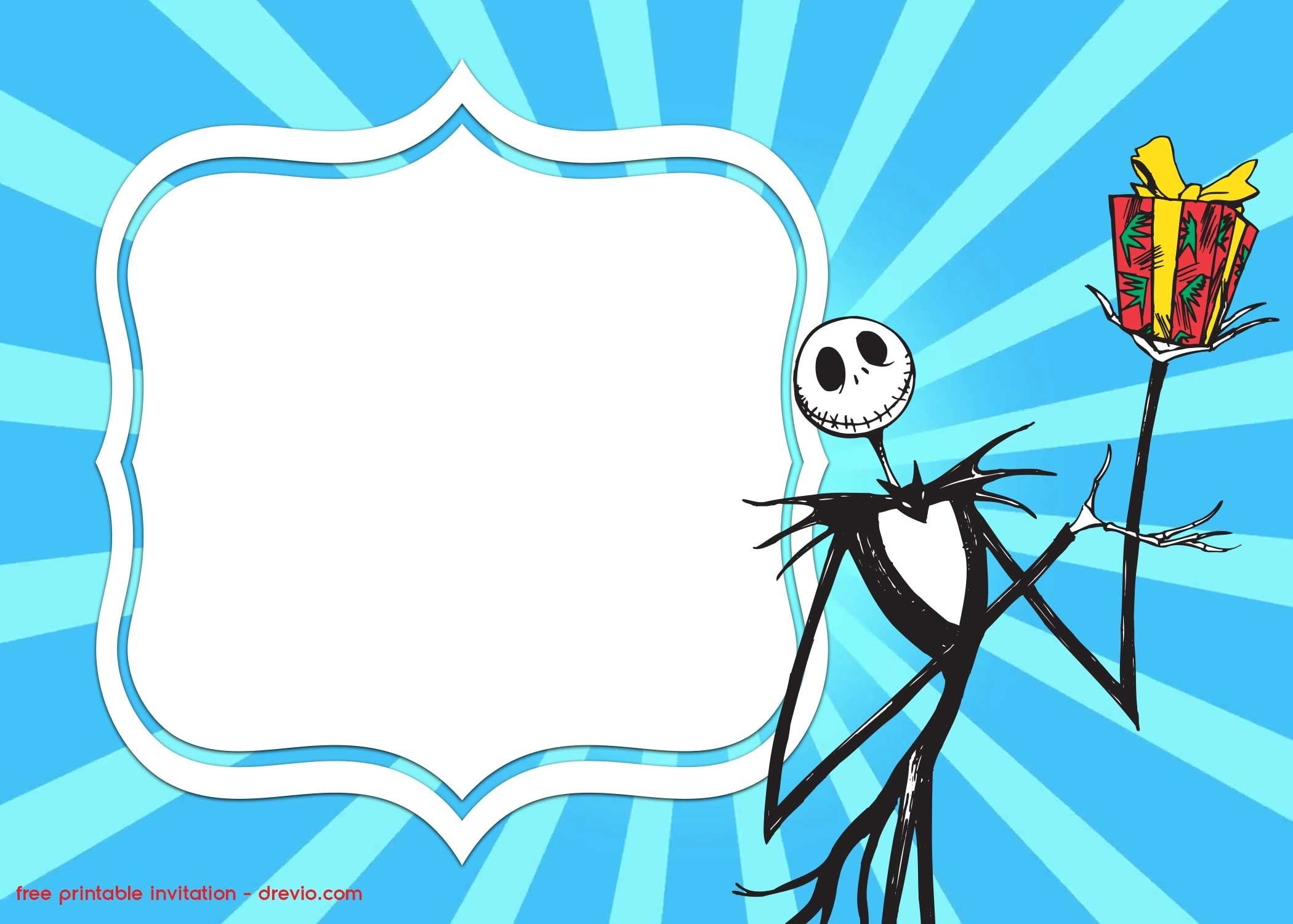 nightmare before christmas birthday invitations templates free