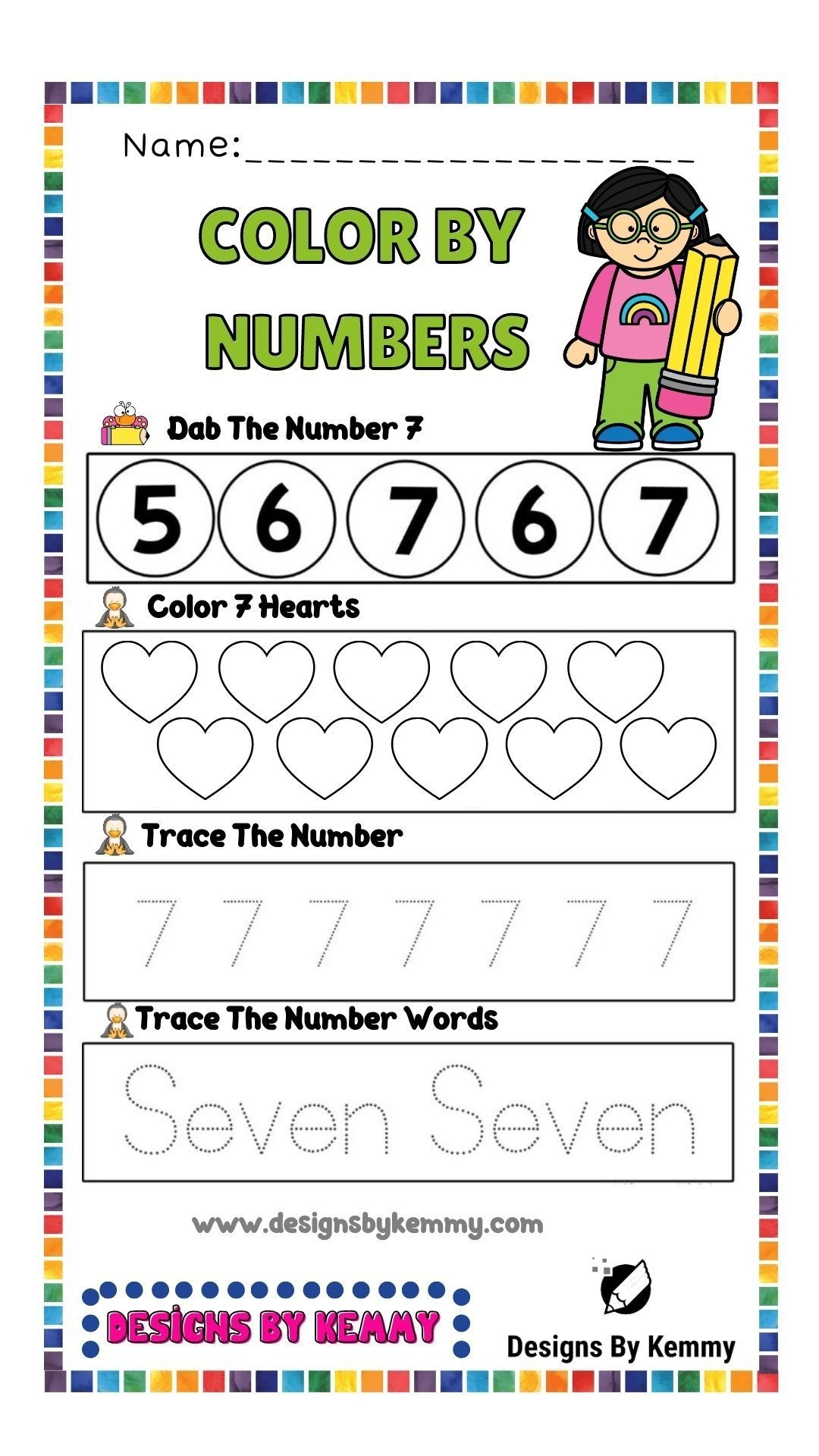 Free Printable Numbers Worksheet For Kindergarten Number 1 10