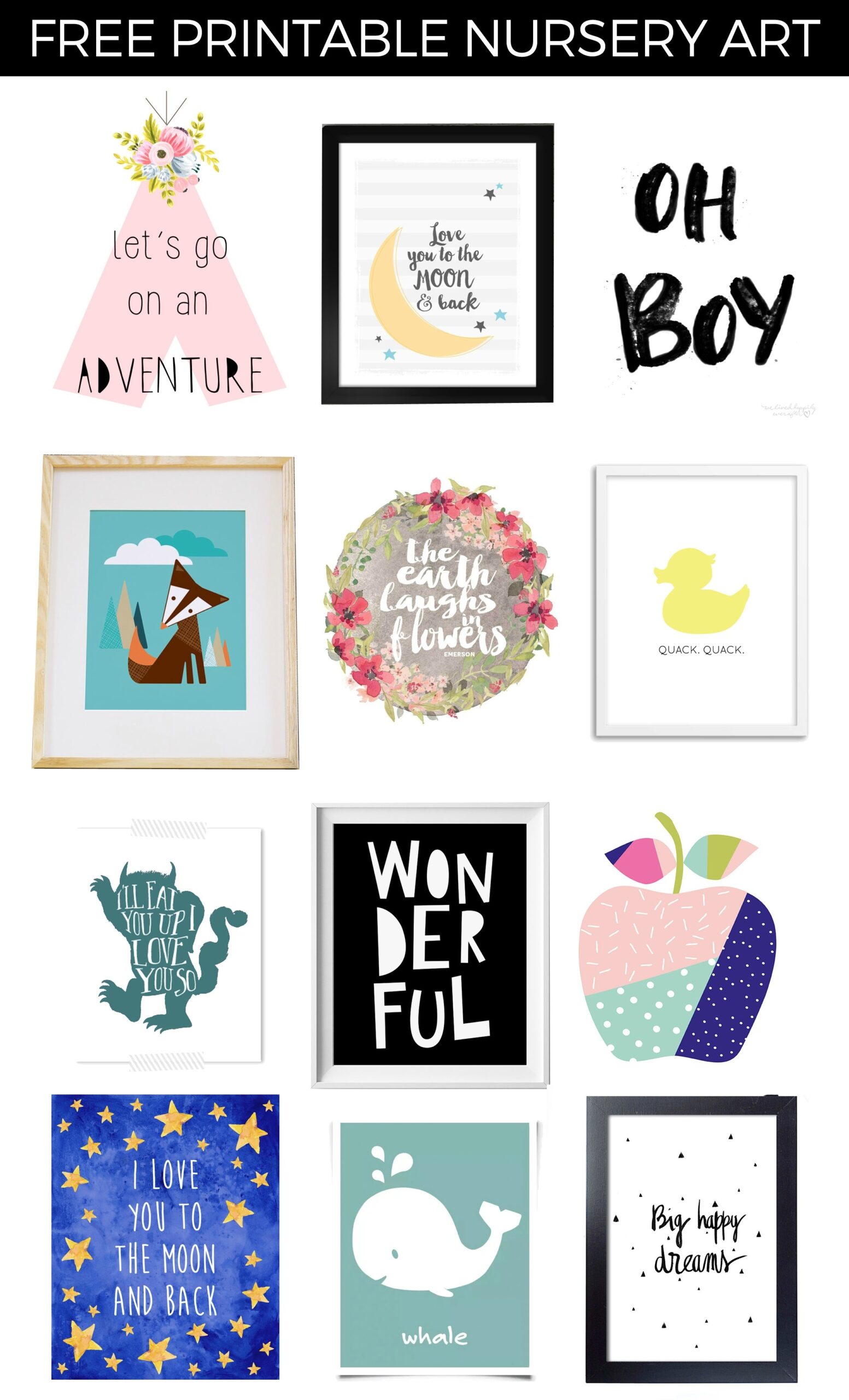 Free Printable Nursery Art Project Nursery