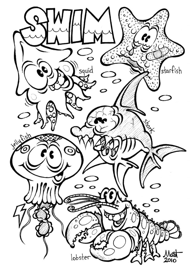 ocean coloring pages free