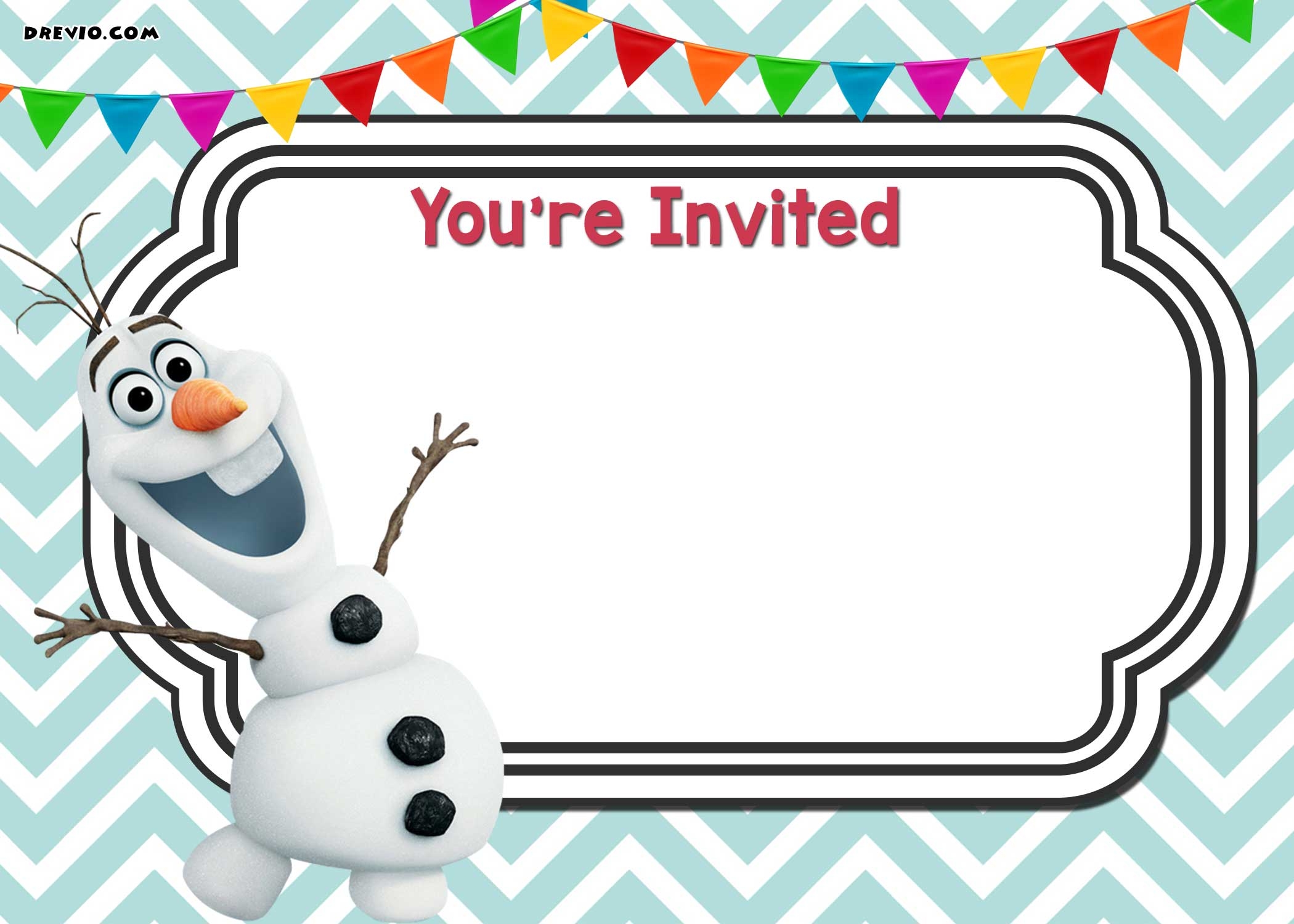 FREE Printable Olaf 39 s Frozen Adventure Invitation TemplateFREE