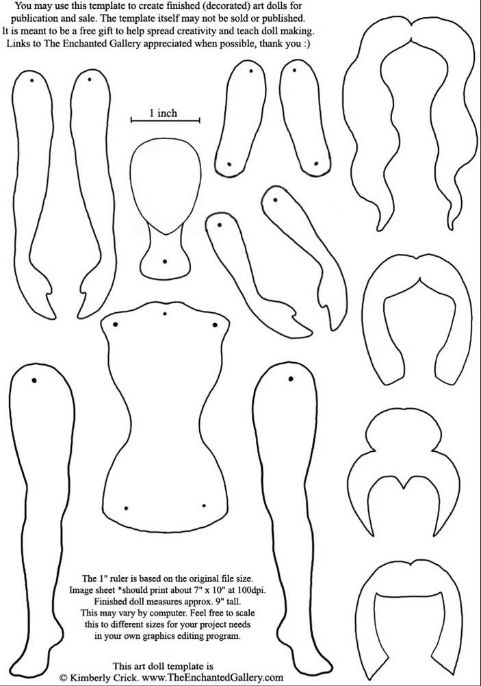 free printable paper doll template
