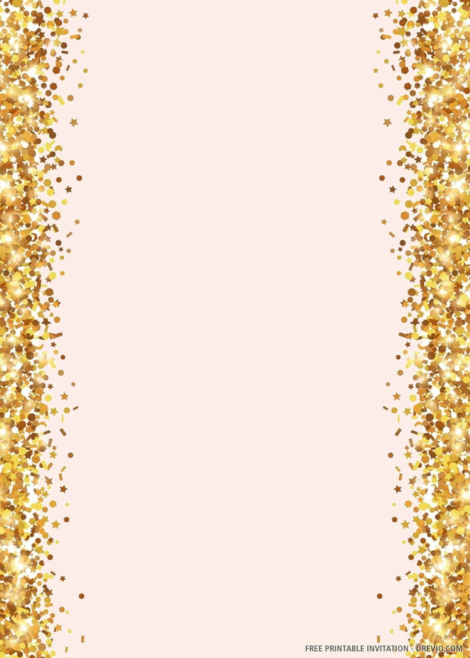  FREE PRINTABLE Pink And Gold Wedding Invitation Templates 