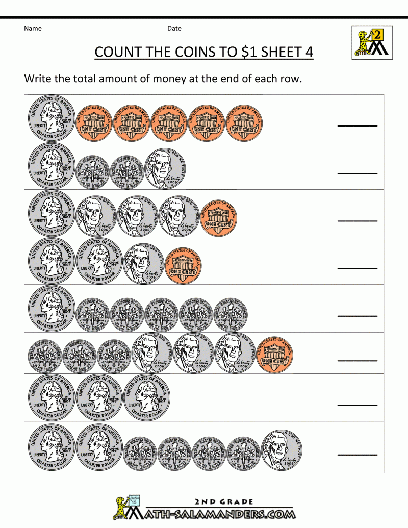 printable money worksheets