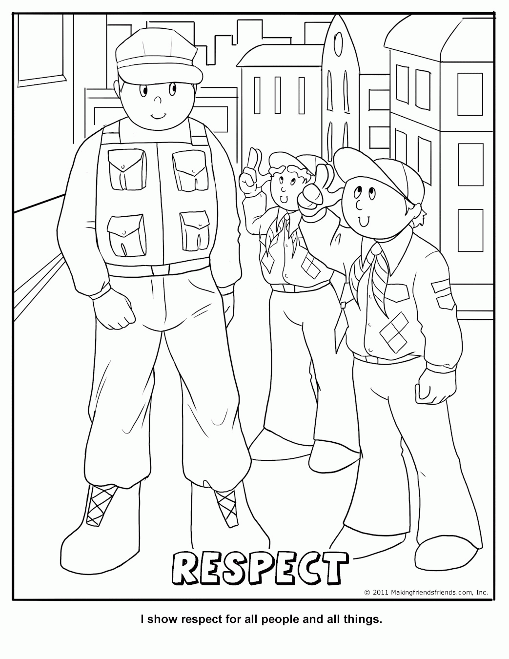free printable worksheets for kids about respect