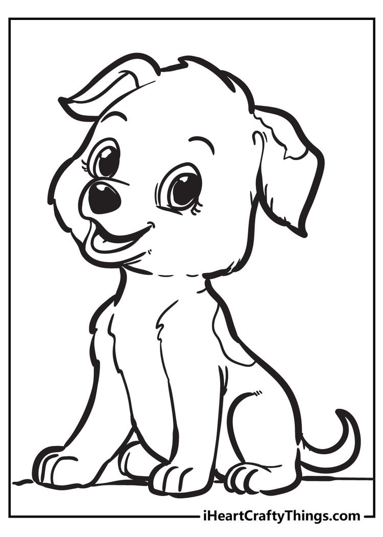 puppy free printable coloring pages