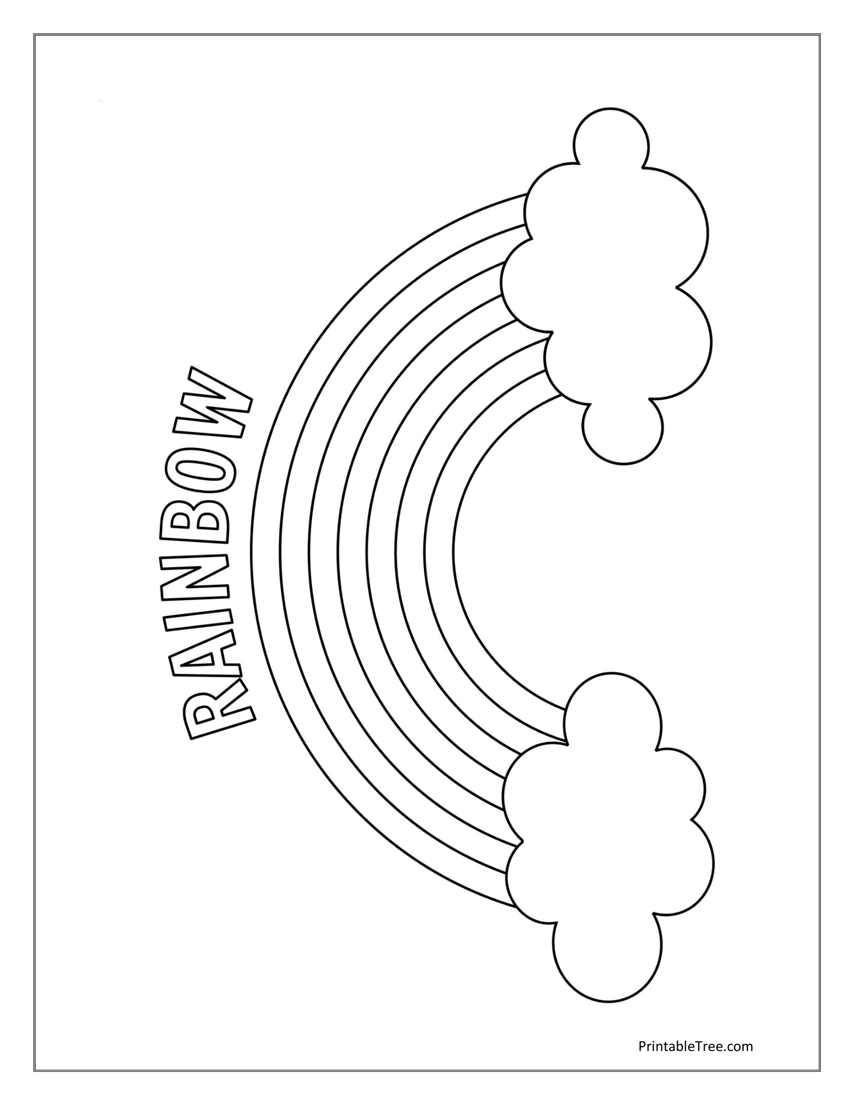 Printable Rainbow Coloring Pages