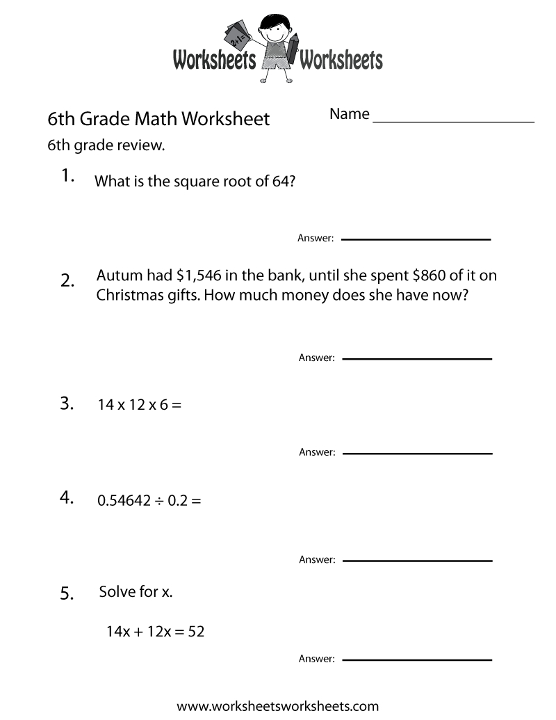 printable worksheets for 5th graders