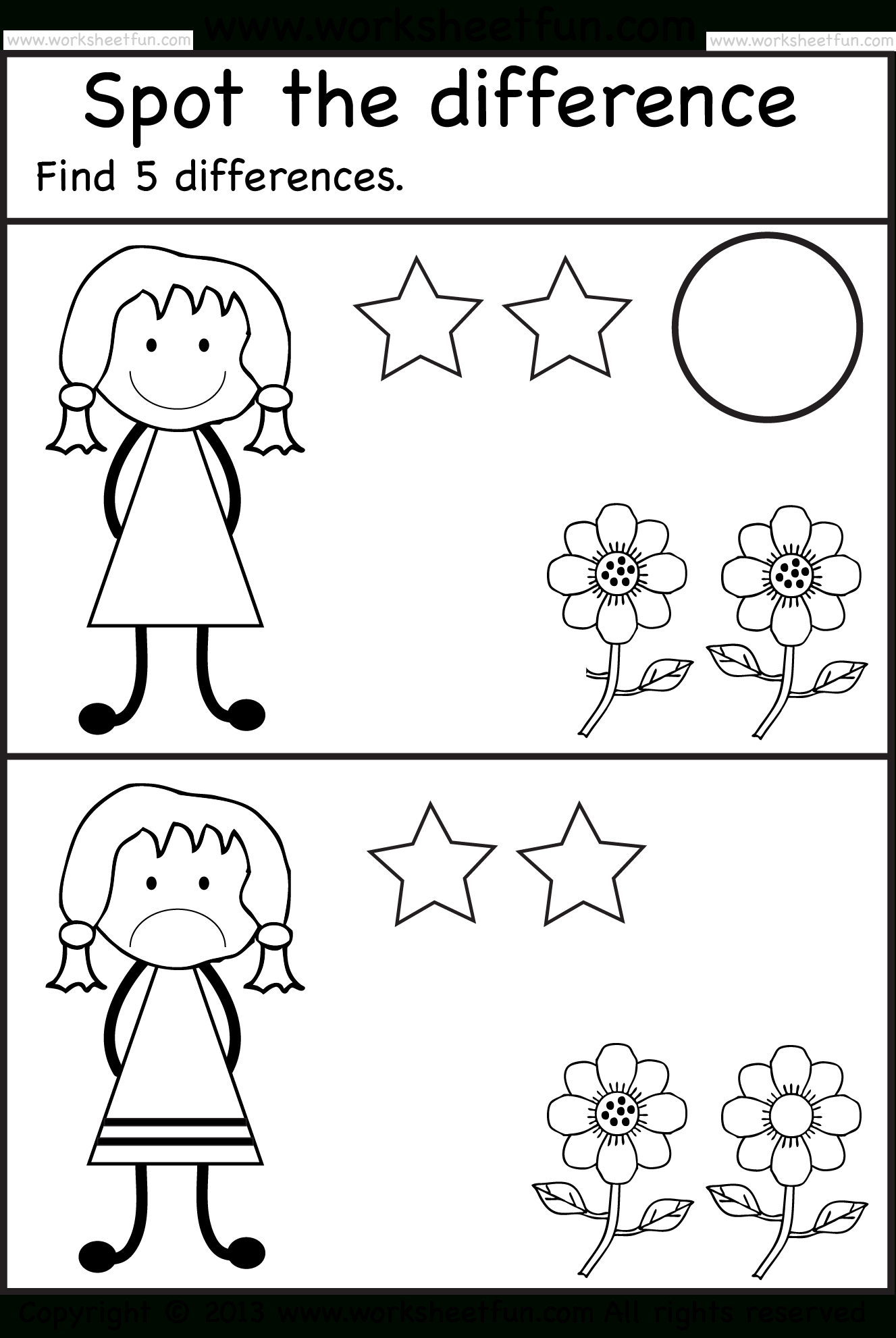 spot the difference printable games for kids