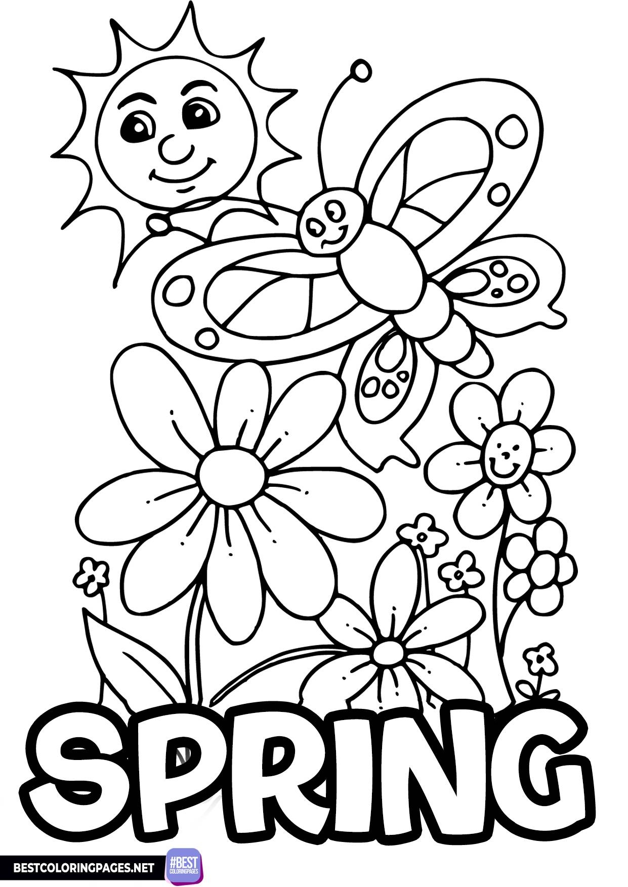 free coloring pages of spring