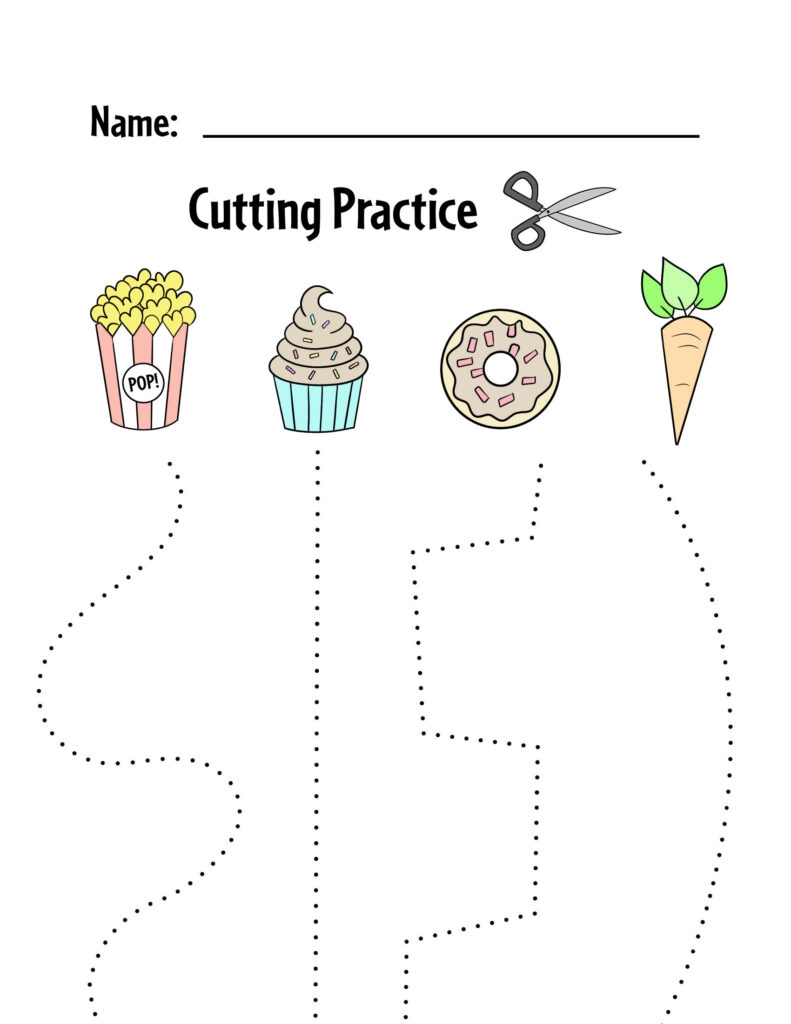 preschool cutting skills worksheets