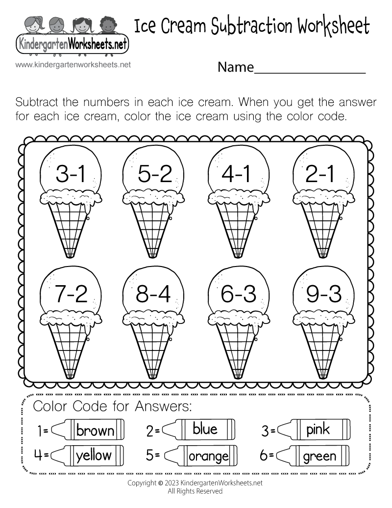 printable worksheet for kindergarten math