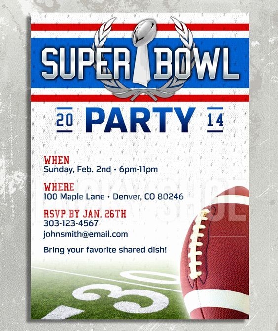 Free Printable Super Bowl Party Invitations Templates Free Printable