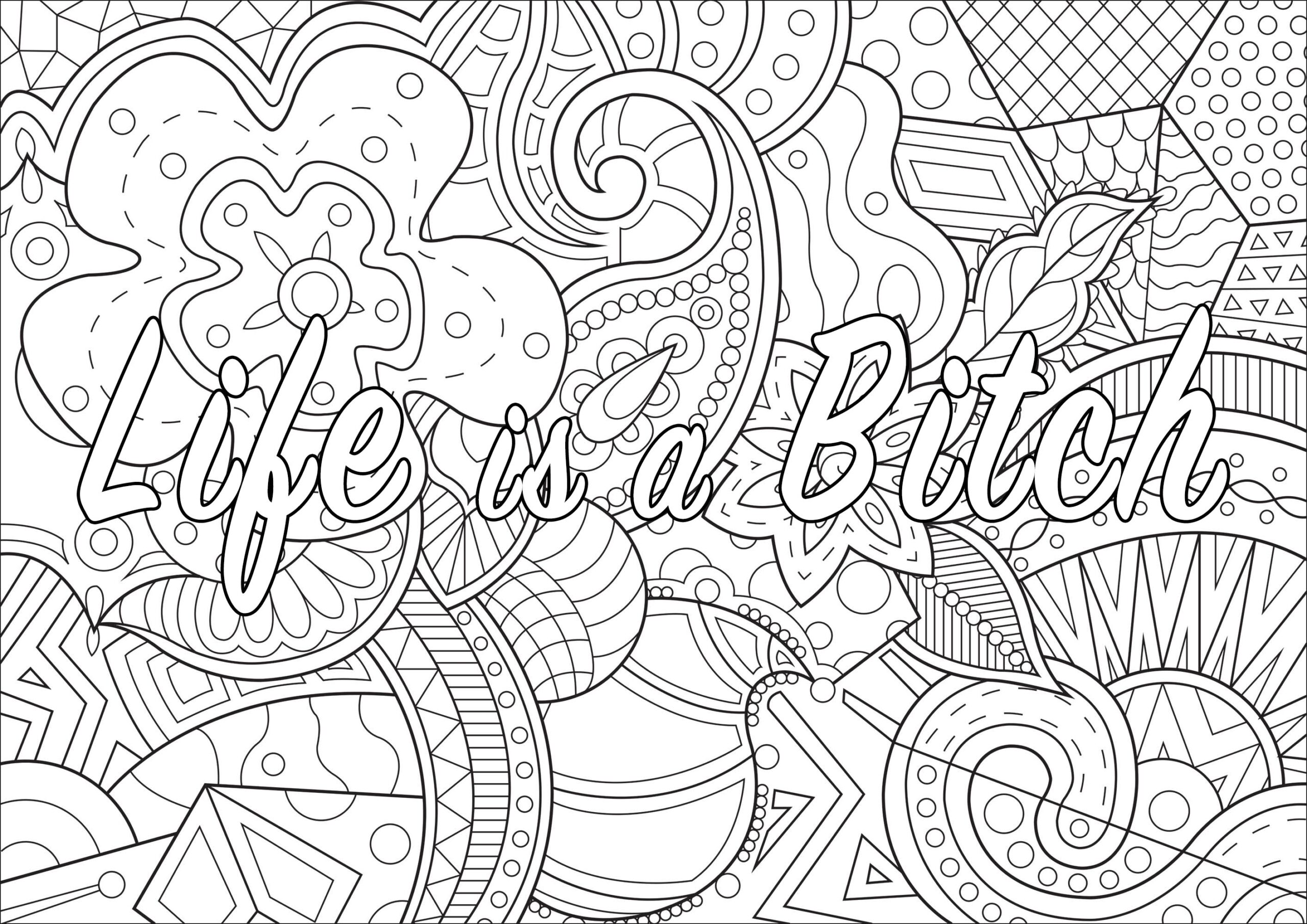 Free Printable Swearing Coloring Pages For Adults